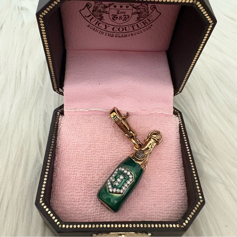 Authentic Juicy Couture Green Champagne Bottle Charm